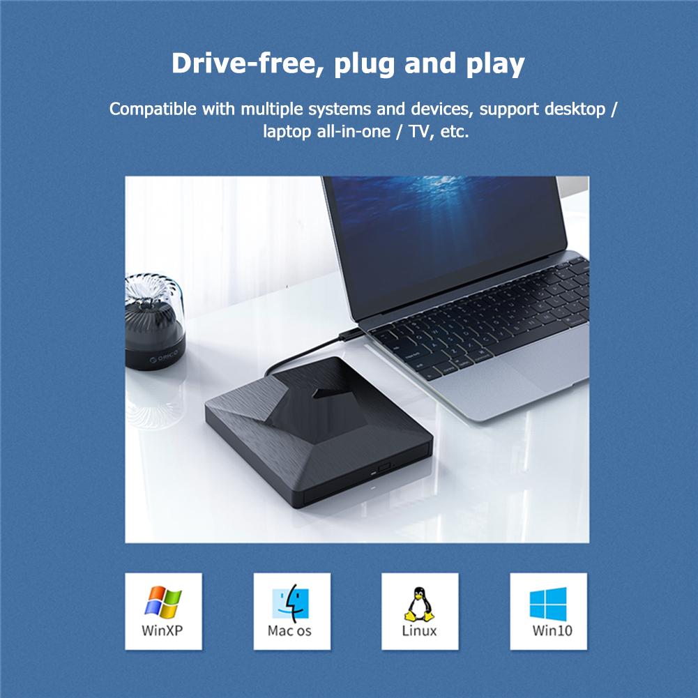 Buy ORICO XD007 External CD DVD Drive USB 3.0 USB C Portable CD DVD ROM