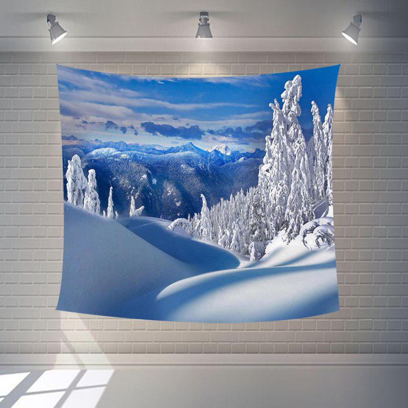 Winter Snow Mountain Wall Art Tapestry Tablecloth Bed Cover Fabric