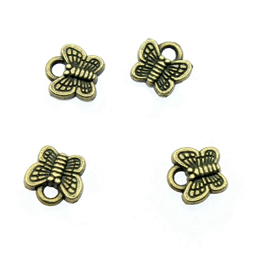 20pcs Small Butterfly Charms Charms Antique Bronze Color Zinc Alloy