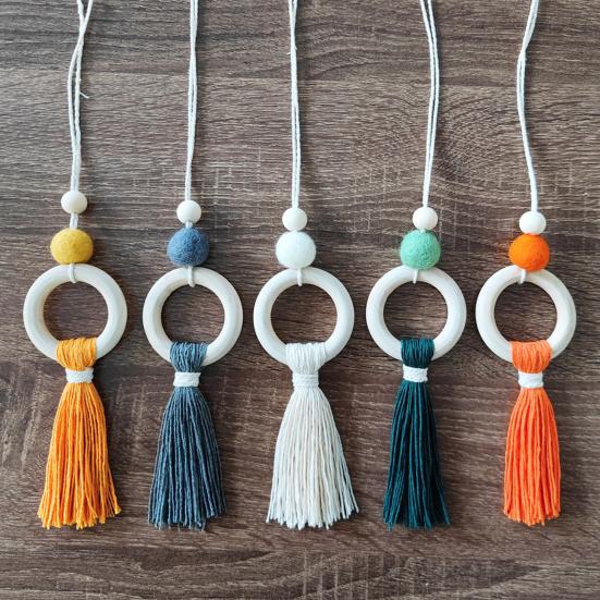 Kaufe with Tassel Rearview Mirrors Ornaments Useful Cotton Line Eco