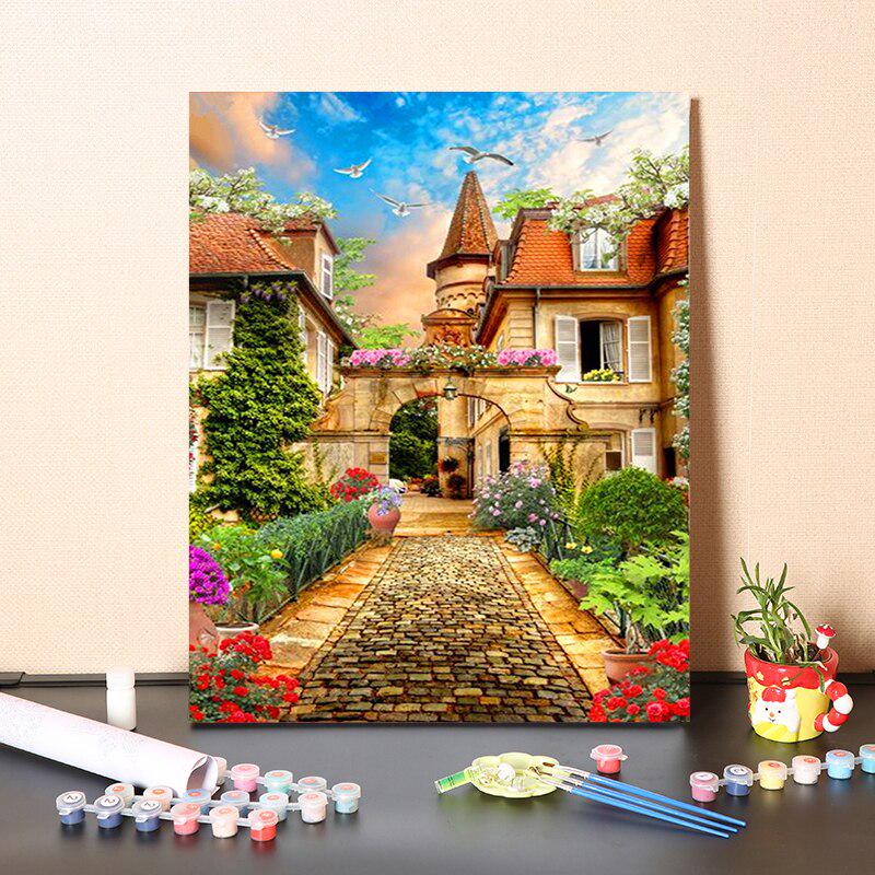 Koop DIY Paint By Numbers Oil Painting Kit Canvas DIY Olieverfschilderij door nummers Muur Kunst