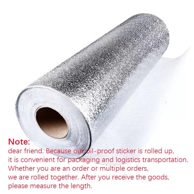 Buy 40CMX3M 1Pc Kitchen Oil Proof Waterproof Sticker Aluminum Foil