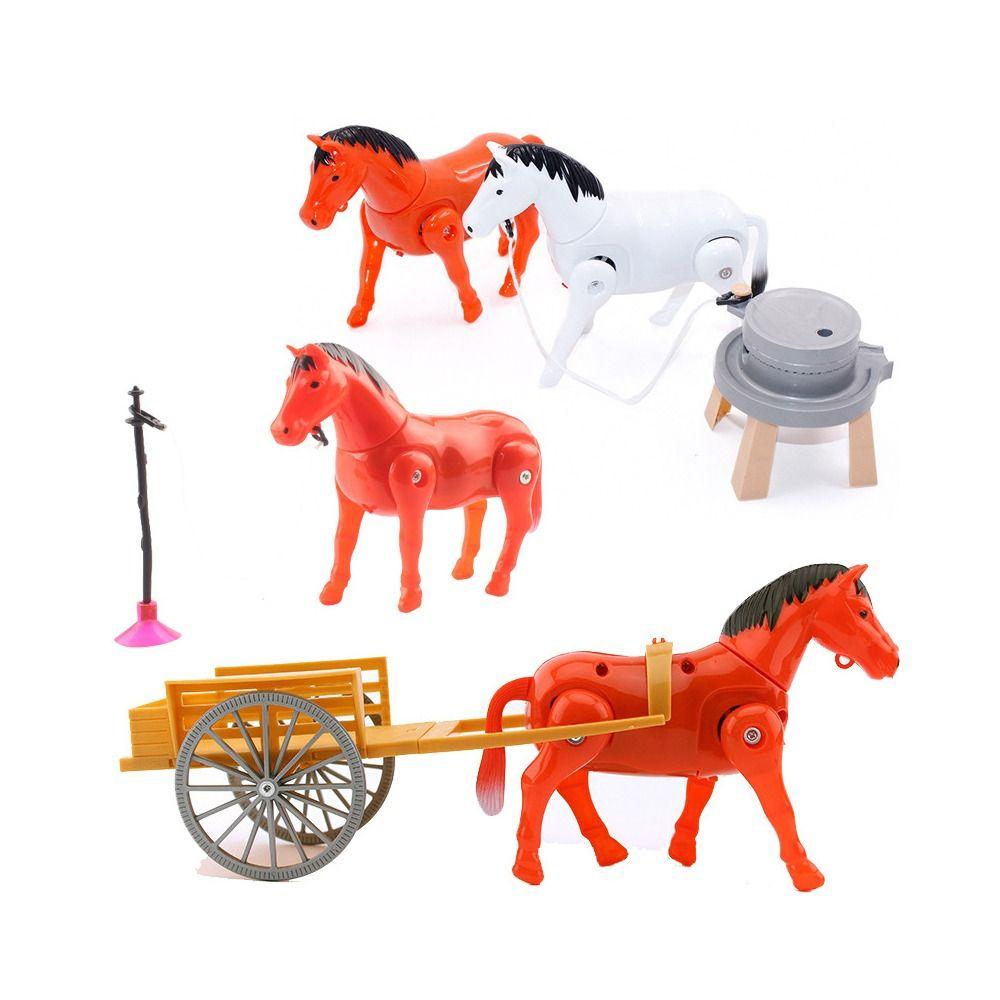 Funny Horse Circling Toy Plastic Horsedrawn Vehicle Useful Kid Toys Children Early Learning