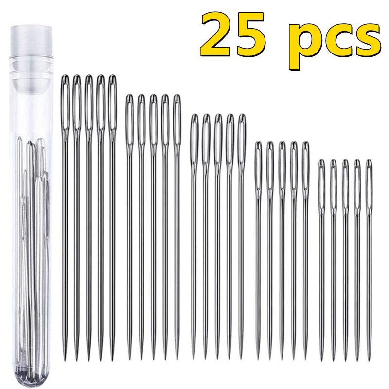 Buy Big Eye Blunt Needle 25 Stainless Steel Yarn Knitting Needle Sewing