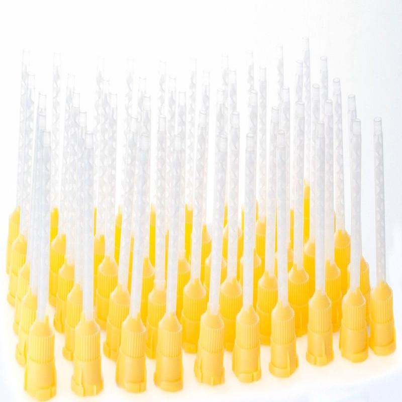 Buy 50pcs Yellow Mixing Tips Dental Material Two Times Disposable Oral