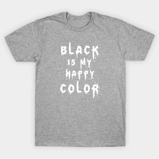 Buy Unisex Fashion TShirt Black Is My Happy Color Print Plus Size XS
