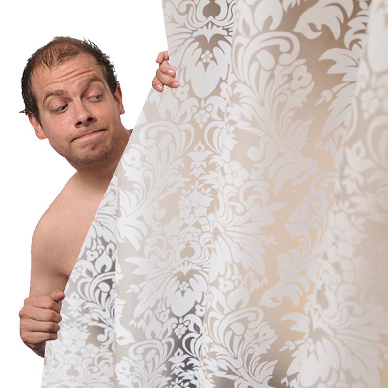 Buy Damast Bloemen Douchegordijn PEVA Badkamer Gordijnen Dikke