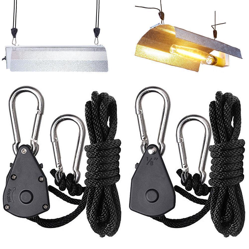 Buy GROW LIGHT ROPE HANGER RATCHET REFLECTOR HANGERS 150lb 1/8" at affordable prices — free