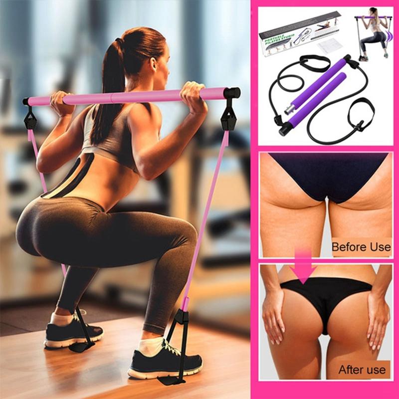 Buy Fitness Sport Pilates Bar Kit Gym Workout Stick Pilates Exercise