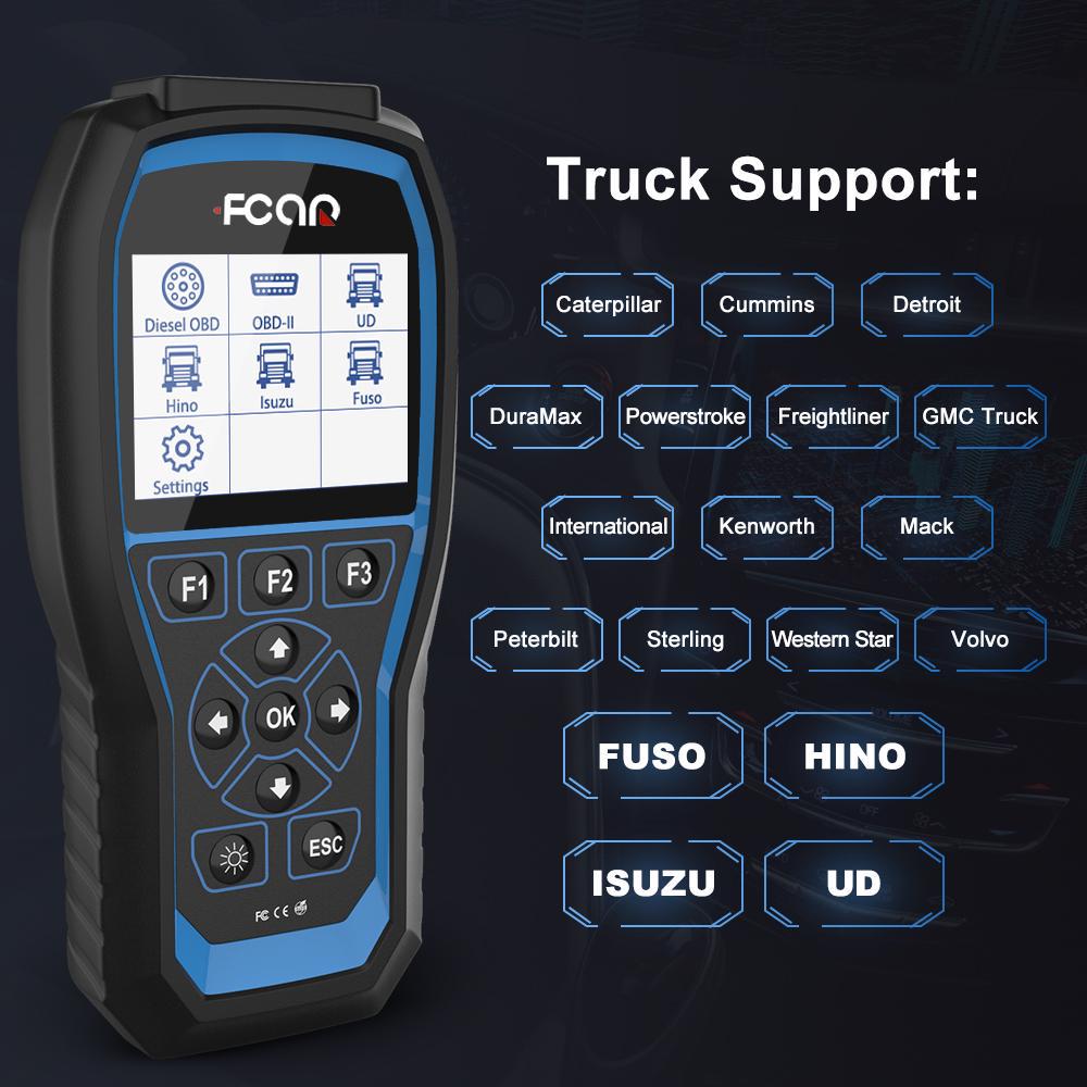 Buy Fcar F506 HD Code Reader Diesel Truck Pickup Bus Excavator Heavy