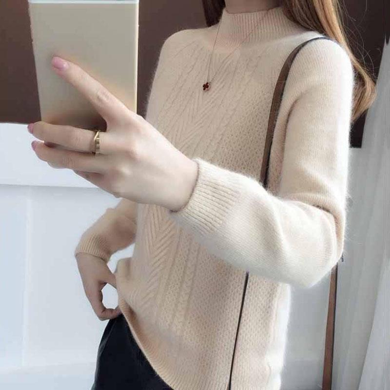 Cheap Cashmere Sweater Women Turtleneck Women's Plus Size Knitted