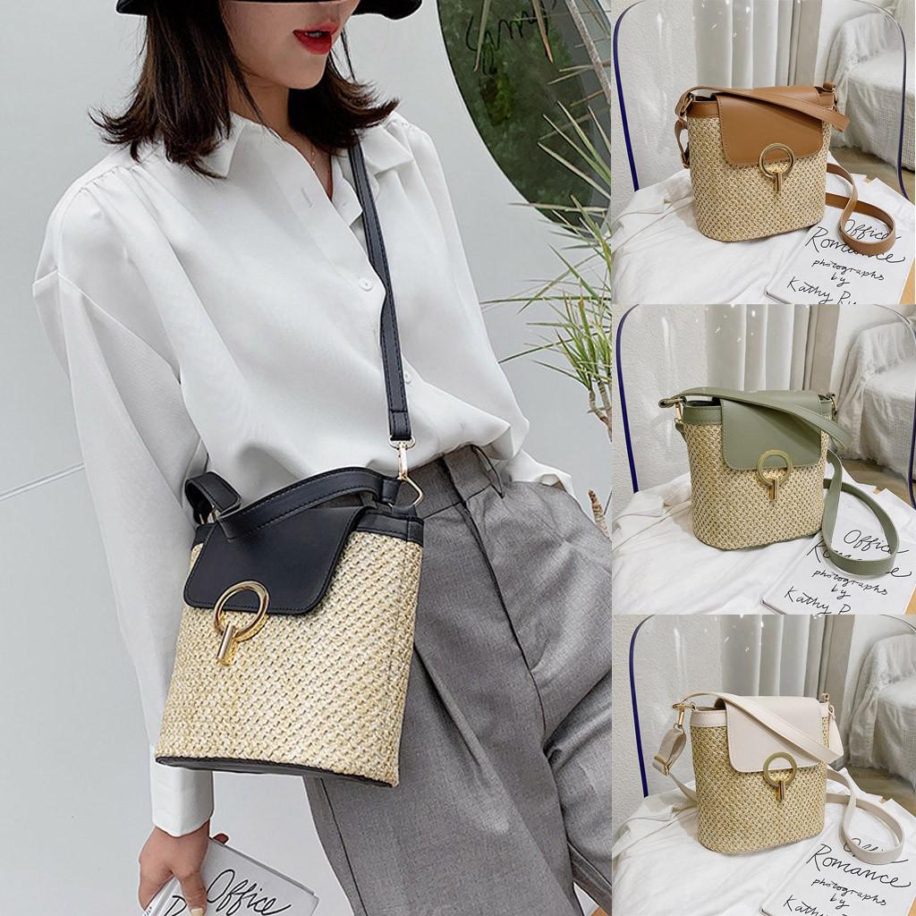 Buy Fashion Women's Open Weaving Solid Color Messenger Bag Hand Bag