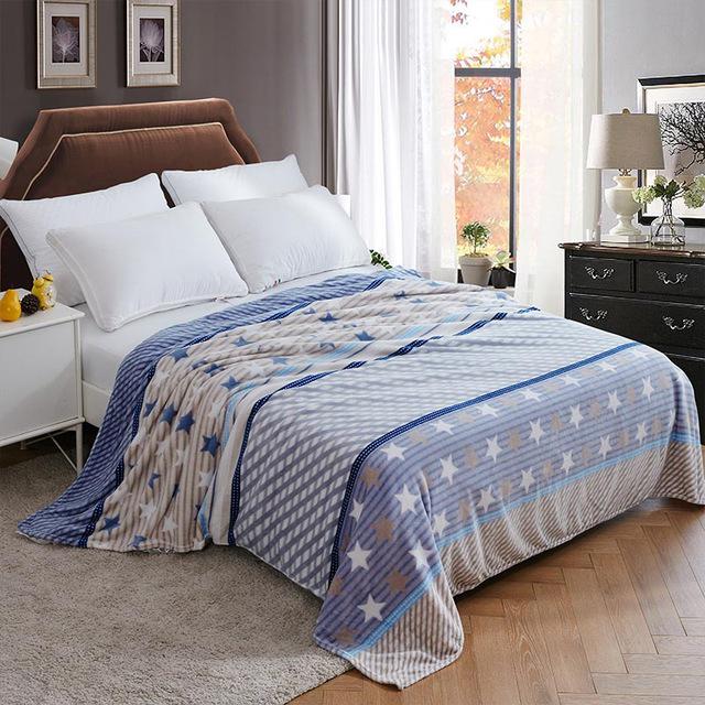 Buy Cartoon Floral Printed Flannel Blankets For Beds Soft Warm Coral Fleece Mink Throw Sofa