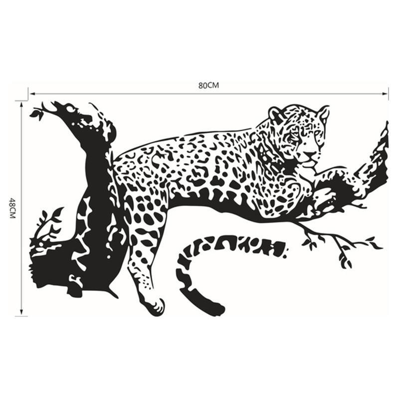 Buy Black Color Wild Large Leopard Animal Wall Sticker Tiger Wall Decal