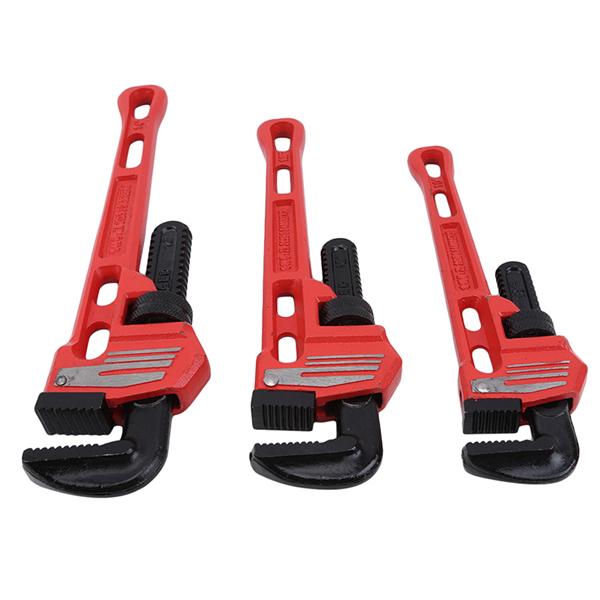 Buy Adjustable Heavy Duty Pipe Wrench Set 4pcs 10" 12" 14" Monkey Heat