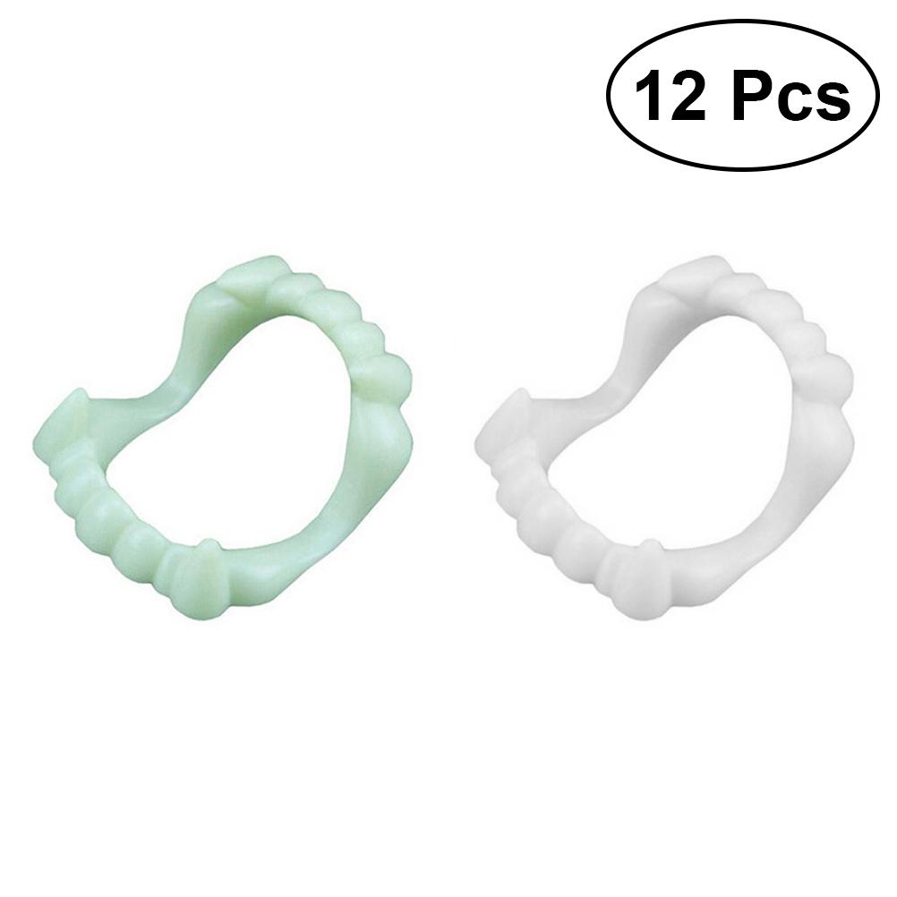 Buy 12pcs Luminous Dentures Props Vampire Teeth Caps for Costume Party