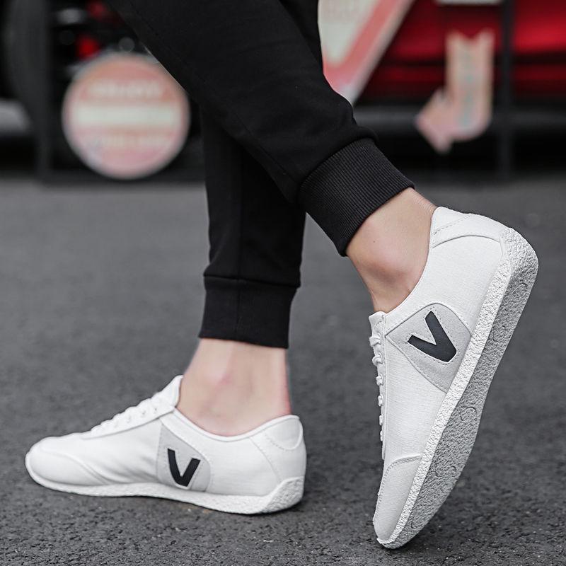 Cheap Canvas shoes men's shoes students white shoes men's casual forrest shoes version of wild