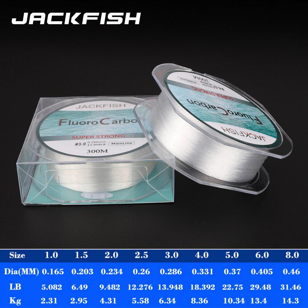 Cheap JACKFISH 300M Fluorocarbon Fishing Line 432LB Carbon Fiber