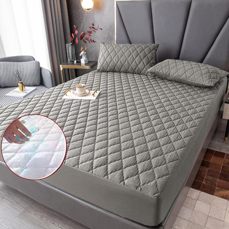 Buy Bed Cover Brushed Fabric Quilted Mattress Protector Waterproof
