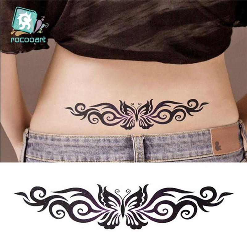 2021 Mariposa Flor Chicas Tatuaje Temporal Diseño Negro Cintura Cuerpo Falso Tatuaje Pegatina Pierna Vientre Impermeable Comprar A Buen Precio — Entrega Gratuita, Reseñas Reales Con Fotos — Joom 800_x_800_jpg