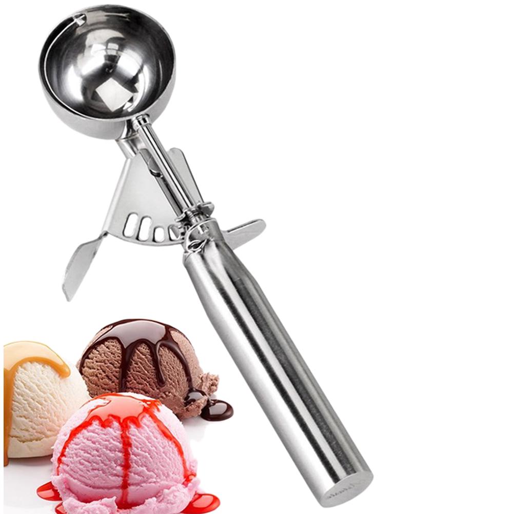 Buy Stainless Steel Ice Cream Scoop with Trigger Cookie Scoop Meat