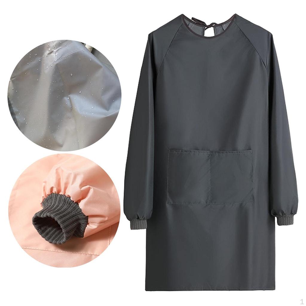 Buy Long Sleeves Pet Grooming Apron Hair Cut Waterproof Bathing Smock