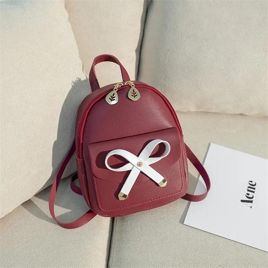 Buy Women Mini Backpack Luxury PU Leather Kawaii Backpack Cute Graceful Bagpack Small School