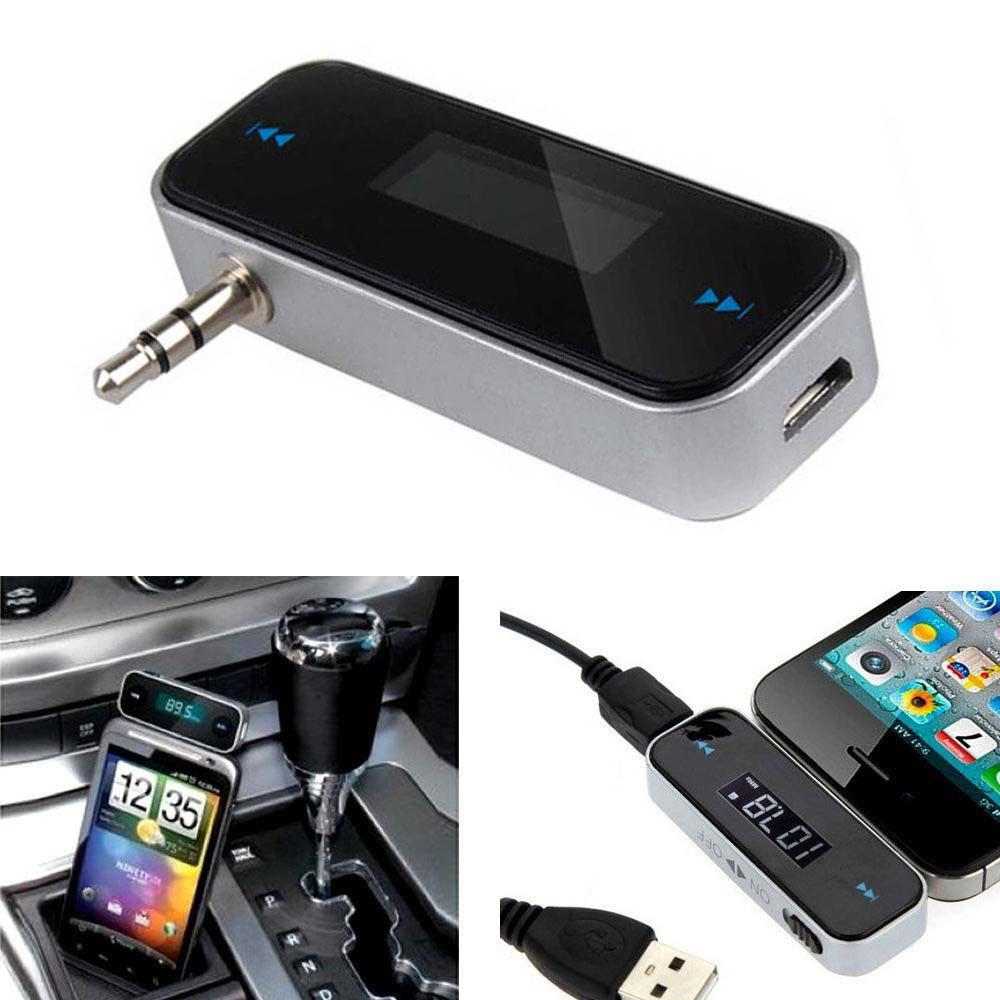 LCD Wireless Music to Car Radio FM Transmitter for 3.5mm MP3 for iPod
