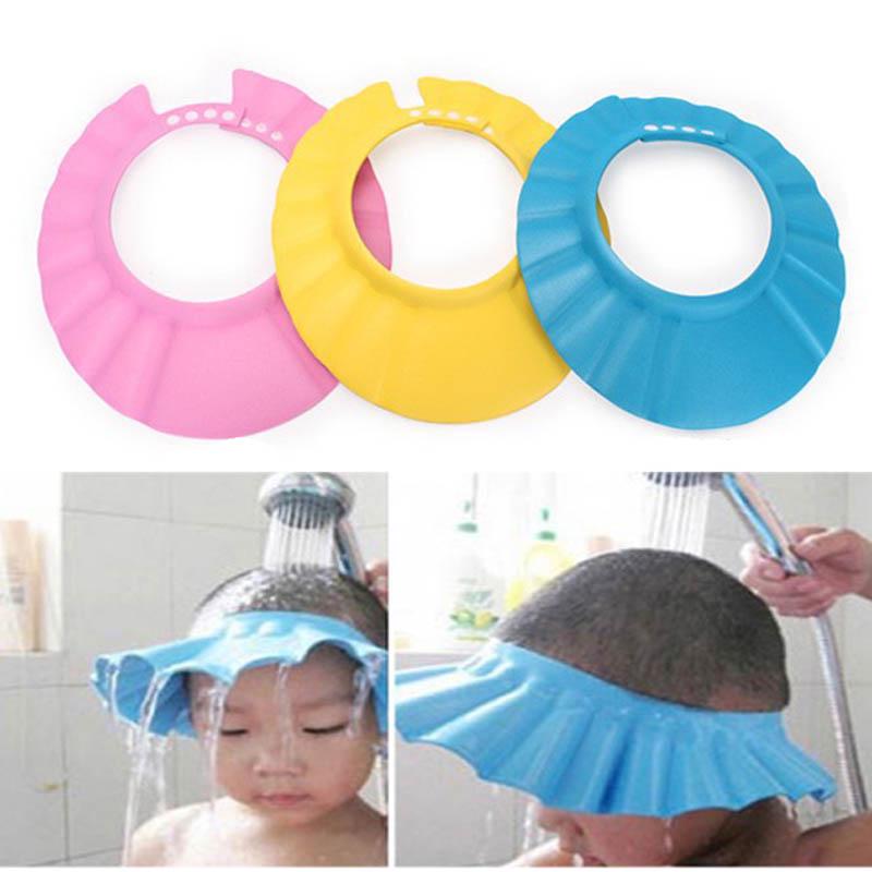 Buy Adjustable Baby Shower Cap Child Kids Shampoo Bath Hat Wash Hair