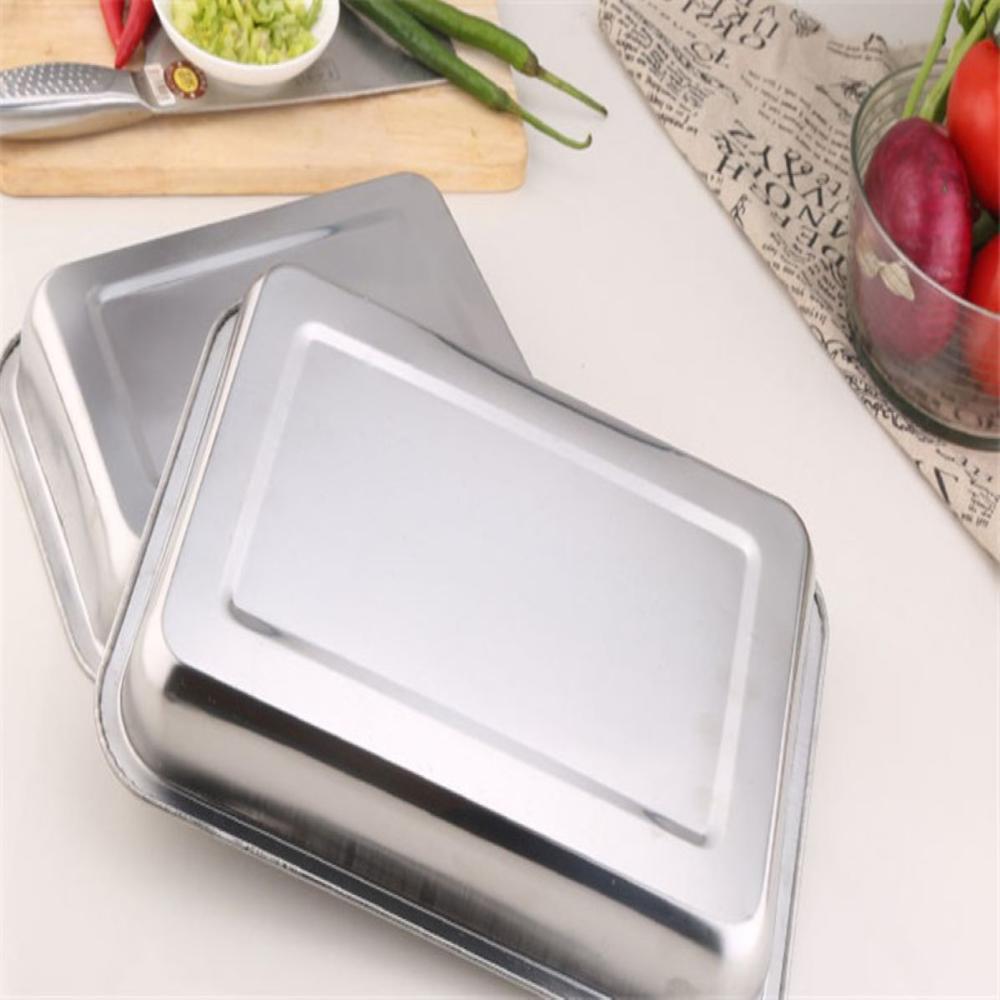 Buy Stainless Steel Bbq Food Container Tray Rectangular Plate Grill