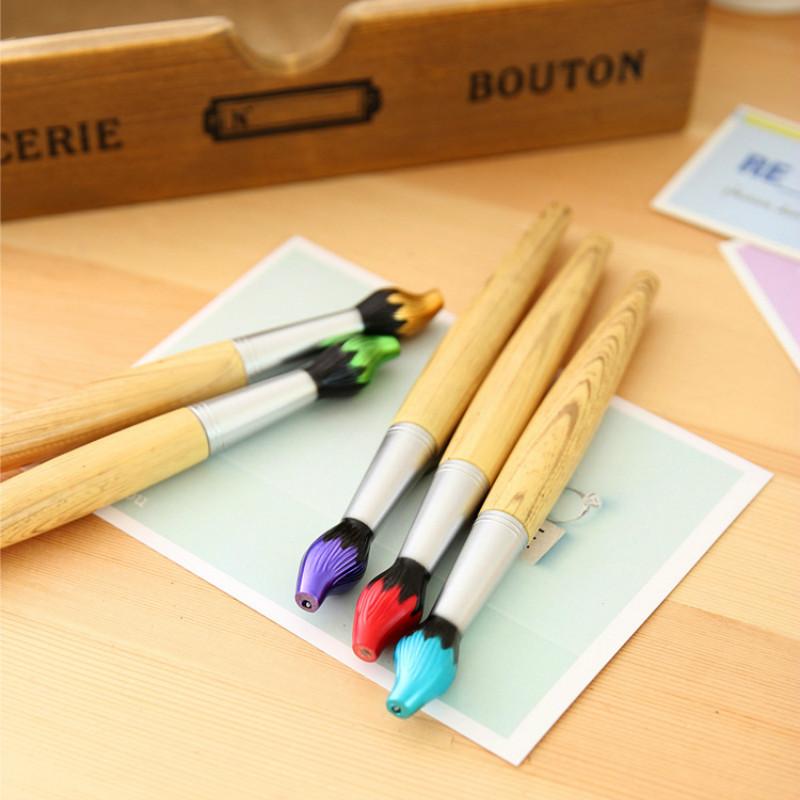 Cheap Kawaii Wooden Ballpoint Pen Creative Ball Pens for Kids Writing