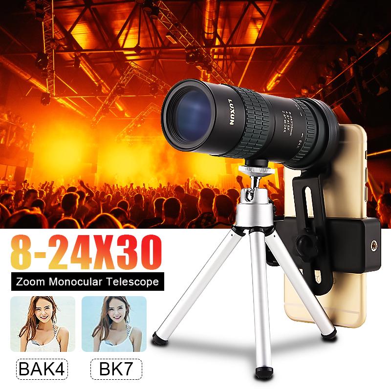 824X30 Zoom Monocular Telescope Telescopes Binoculars Dual Focus HD