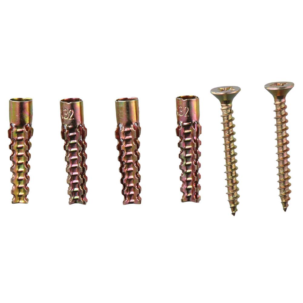 100Pcs Gold Molly Bolt Screws Set Tree Shaped Hollow Wall Anchors