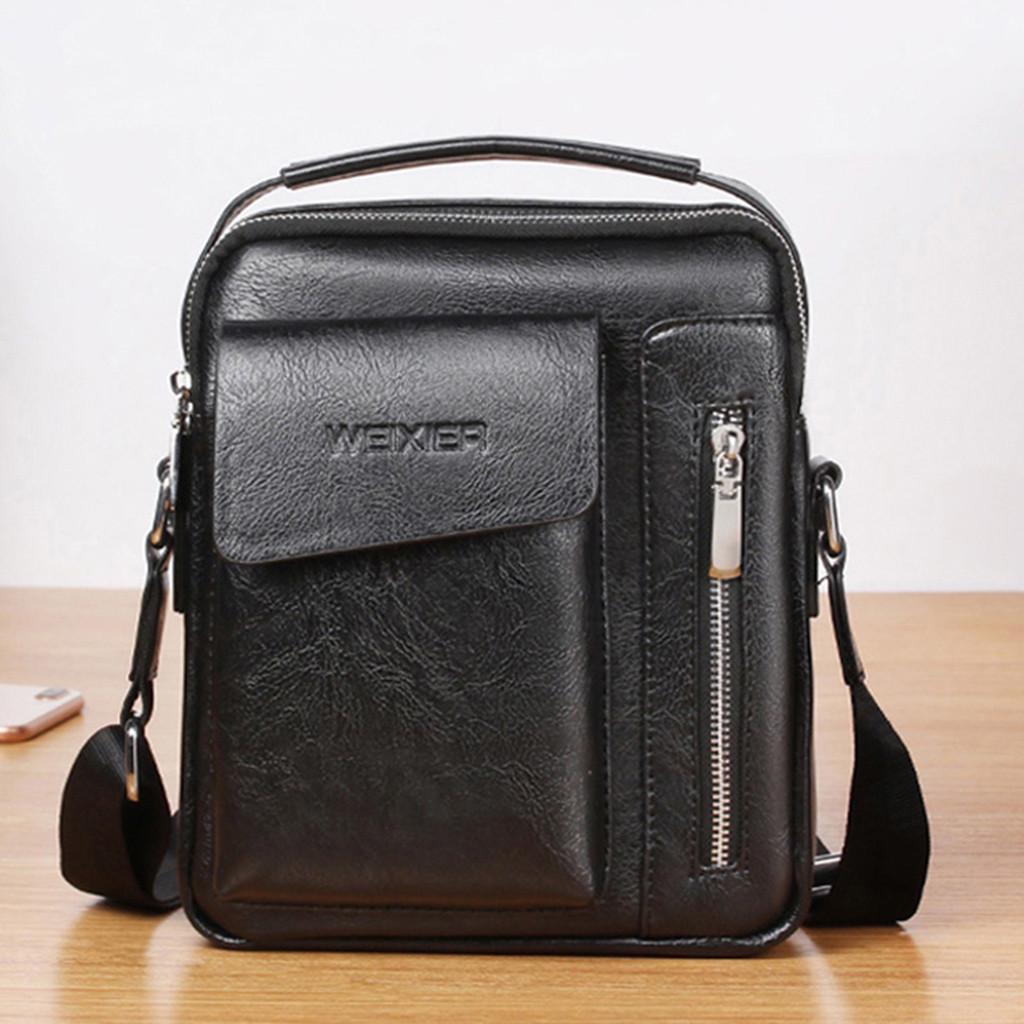 Buy Men Vintage Shoulder Bags Crossbody Bags Retro Zipper Handbags at
