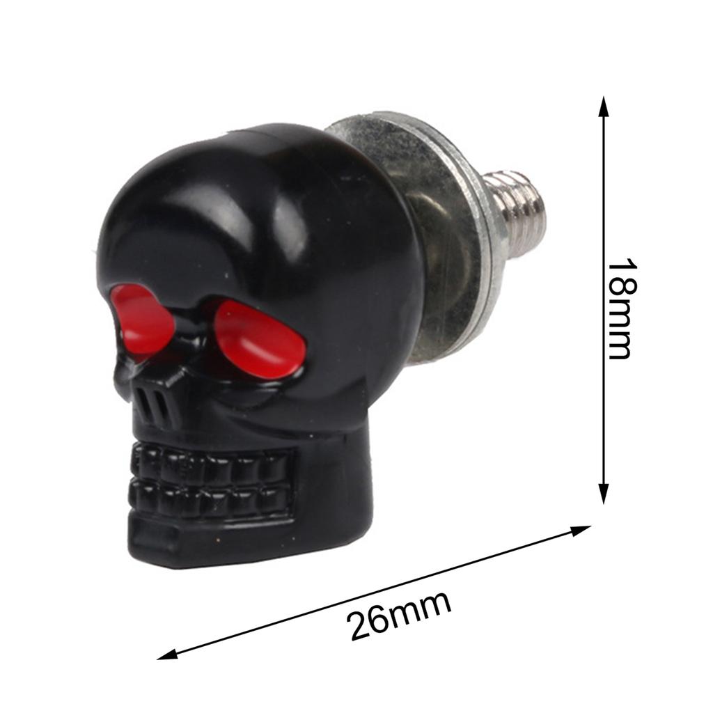 Cheap Car Accessories 2Pcs Skull Bolt 3D Design Electroplating
