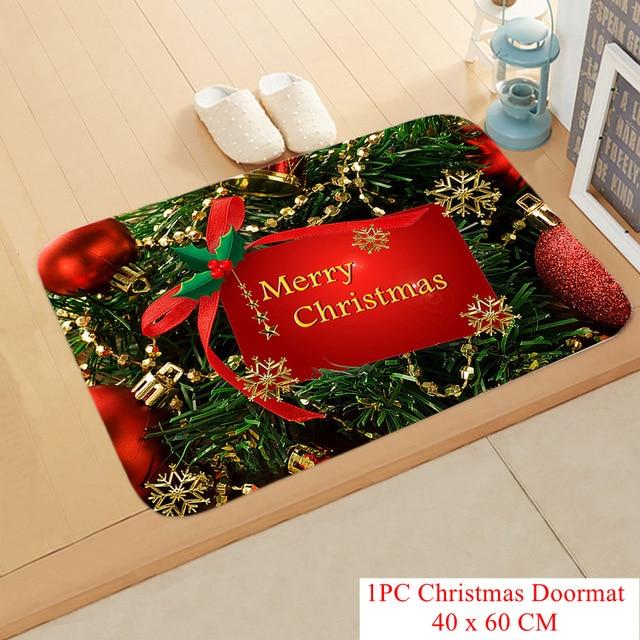 Cheap Christmas Doormat Kitchen Mat Santa Claus NonSlip Rug Christmas