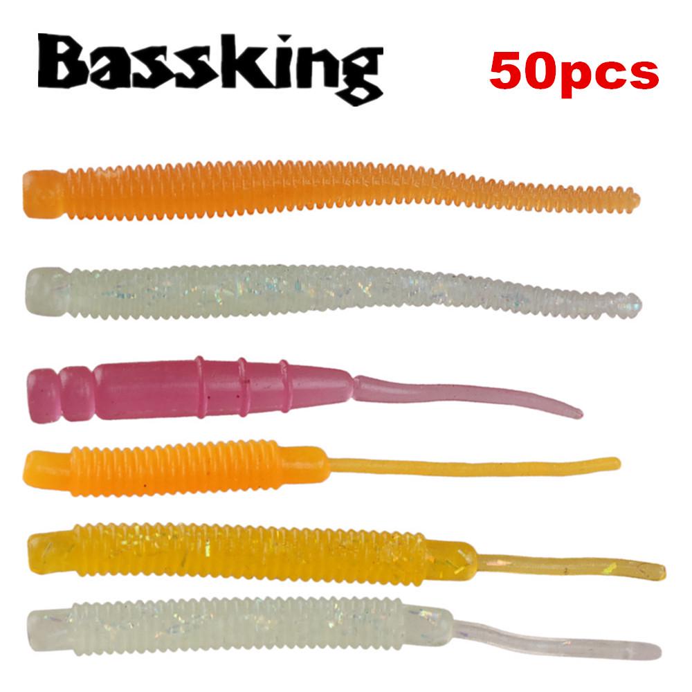Buy 50Pc Soft Baits 45cm 0.2g Raft Fishing Lure Worm Silicone Bait