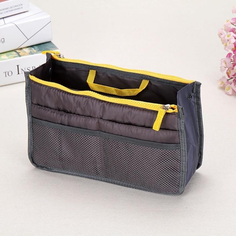 Buy Travel Women's Handbag Purse Nylon Dual Organizer Insert Cosmetic