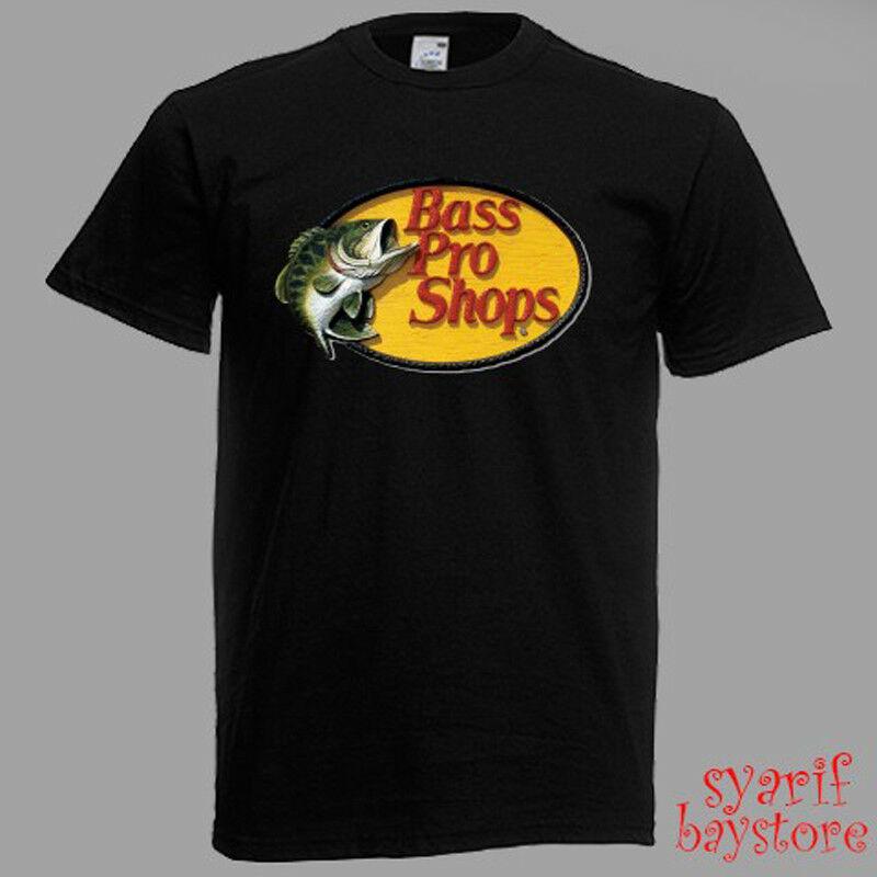 Buy Bass Pro Shops Fishing Logo Mens Black T Shirt Summer Harajuku Style Print Men 'S T Shirt