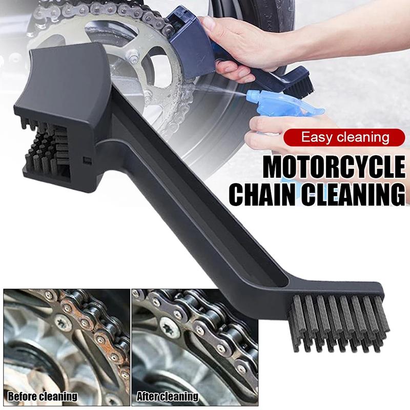 Buy Bike Chain Cleaner Brush Bicycle Motorcycle Chain Cleaning Brush Dual Heads at affordable