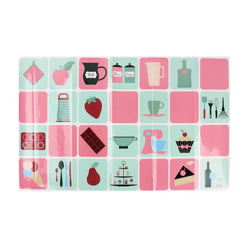 Kitchen Wall Sticker Aluminum Foil Easy To Clean Selfadhesive Antioil