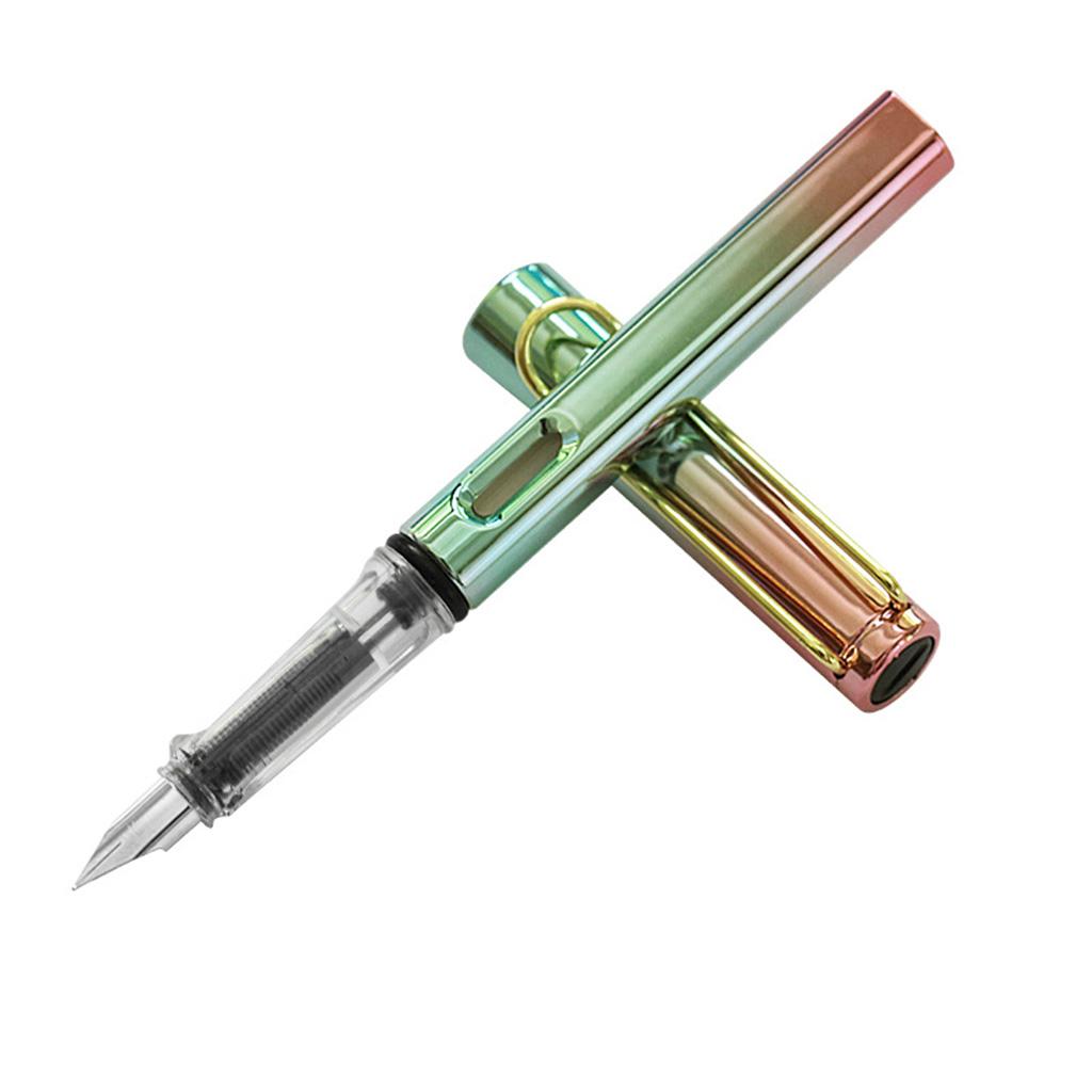 Cheap Gradient Color Fountain Pen Large Ink Cartridge Push/Pull to