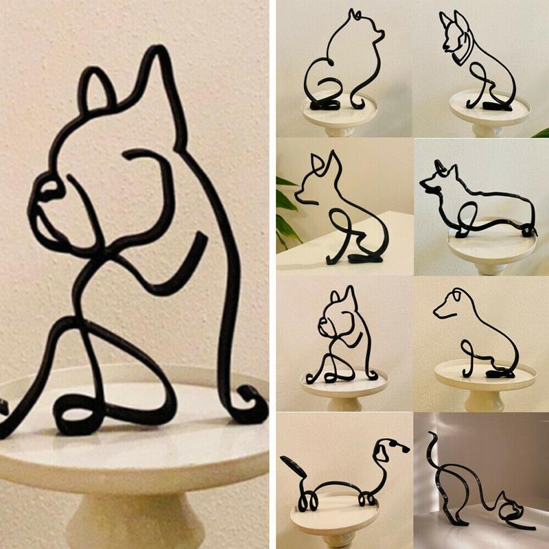 Buy Dog Minimalist Art Sculpture Personalized GiftMetal Decor Modern
