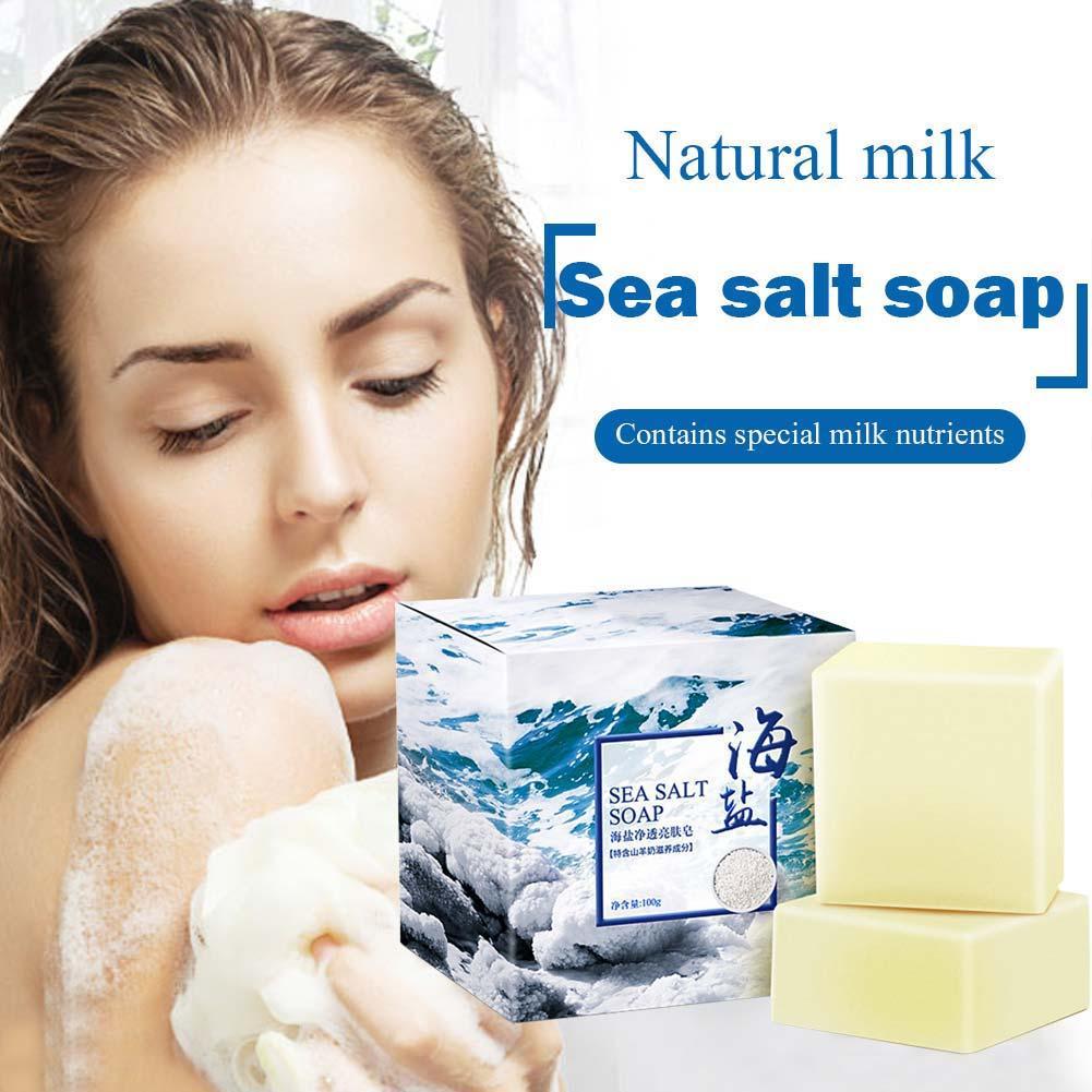 Cheap 60/100g Sea Salt Soap Cleaner Removal Pimple Pores Acne Treatment