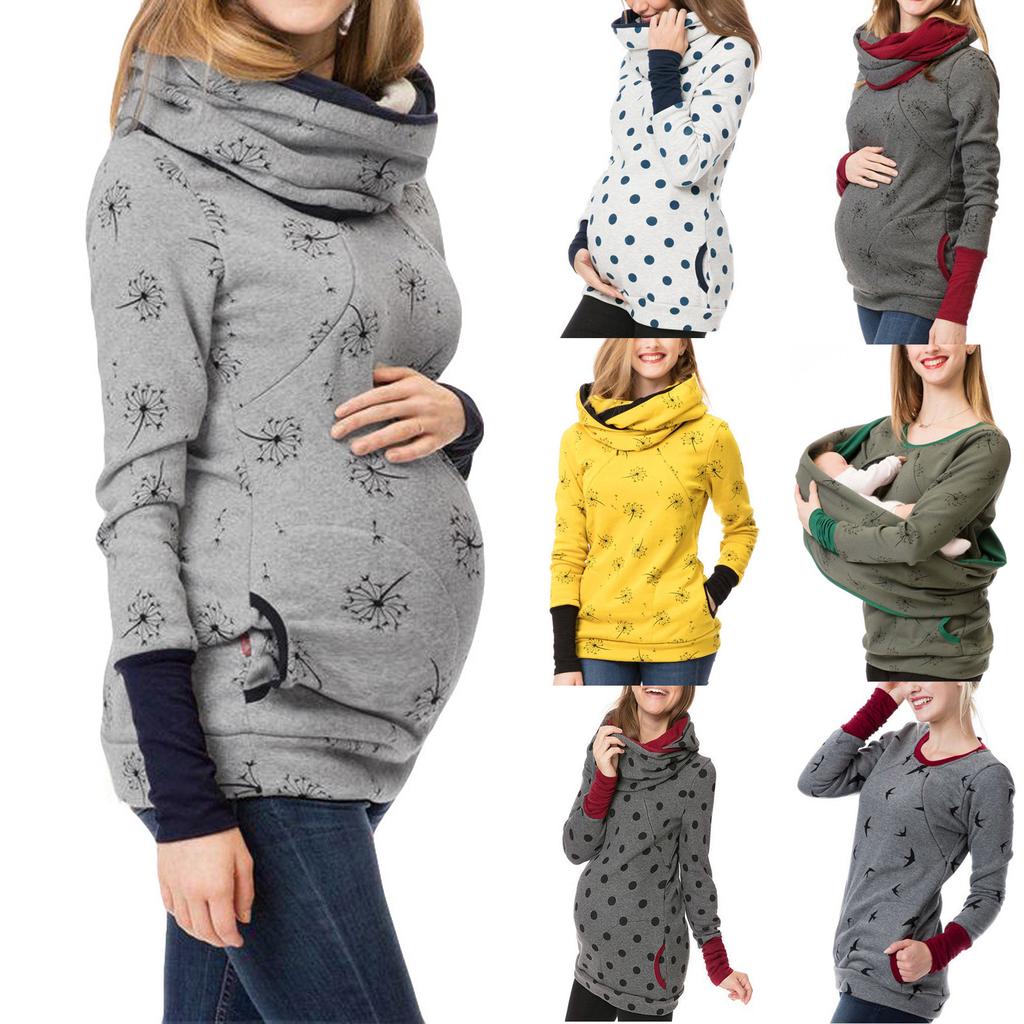 Kjøp FS Women Pregnant Hoodie Sweatershirt Maternity Breastfeeding
