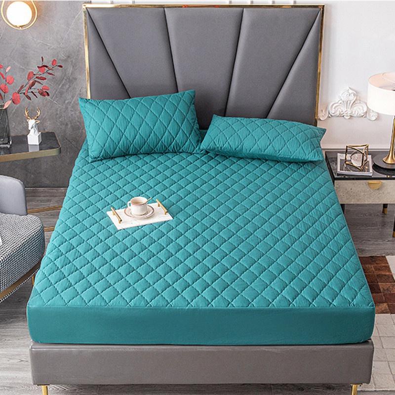 Buy Bed Cover Brushed Fabric Quilted Mattress Protector Waterproof