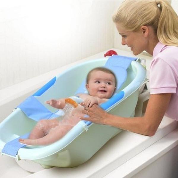 Hot Infant Baby Bath Adjustable Foldable Antiskid Bathtub Seat Sling