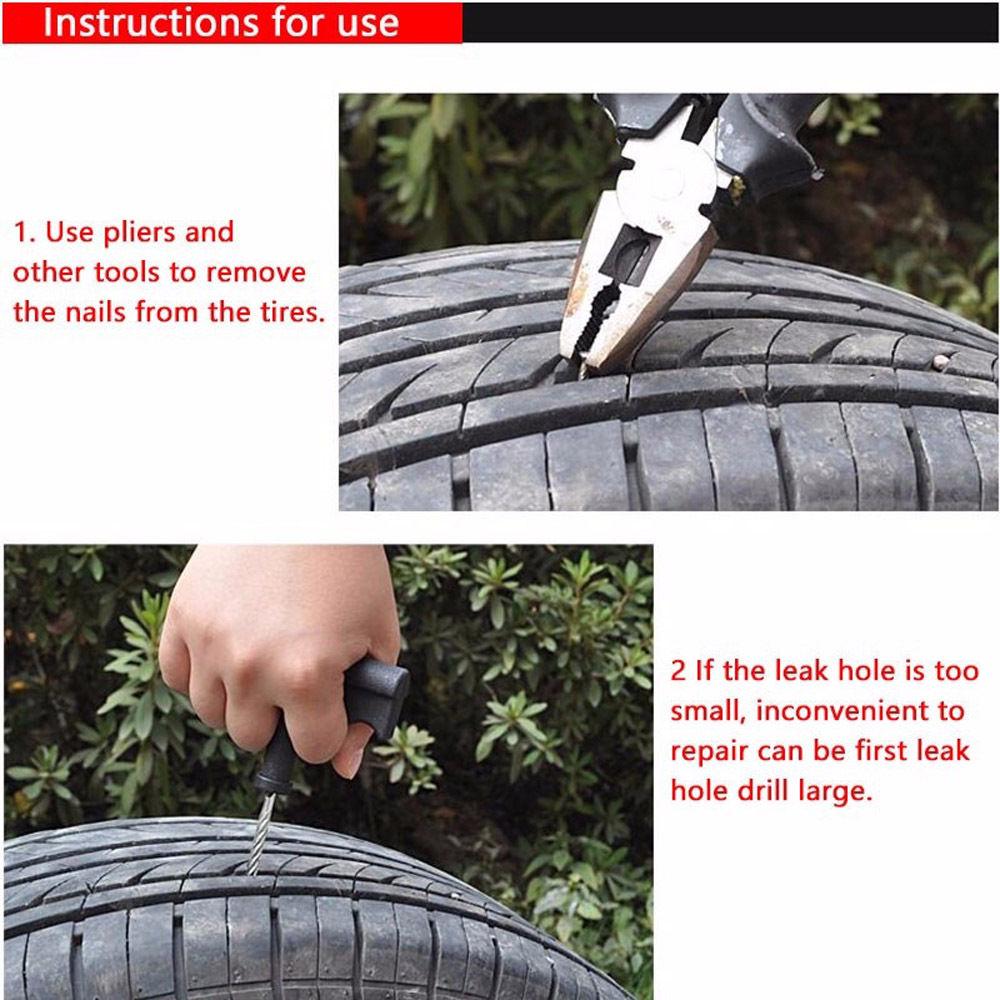 Buy Needle Patch Fix Tools 6*Car Puncture Repair Kit Fit Tubeless Tyre