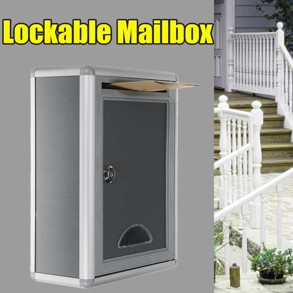Aluminum Alloy Mailbox Outdoor Security Locking Mailbox Letter Box