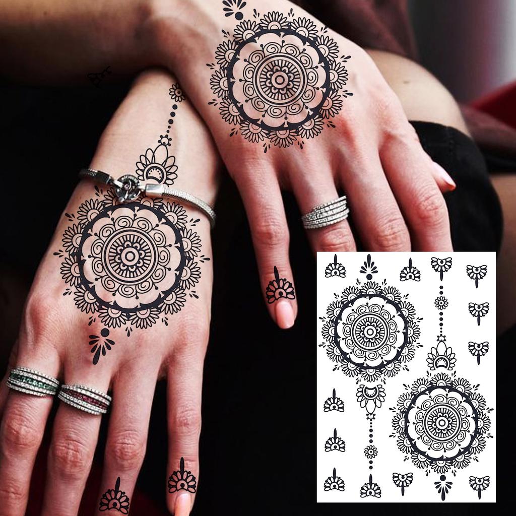 Schwarze Mandala Blume Temporäre Tattoos Aufkleber Für Frauen Sexy Gefälschte Schmuck Ketten Tatoos Waschbare Henna Ganesha Tattoo Anhänger Günstig Kaufen — Preis, Kostenlose Lieferung, Echte Bewertungen Mit Fotos — Joom 1024_x_1024_jpg